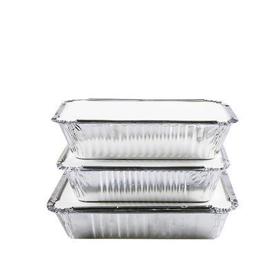 Üretici Özel Yemlik Kaliteli Alüminyum Folyo Yemek Kutusu Kapaklı 410ml 150*120*55mm