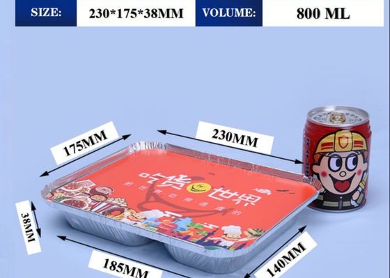 Gıda sınıfı alüminyum öğle yemeği kutuları için uygundur, özel hizmet, on yıldan fazla profesyonel fabrika desteği ile