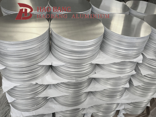 1050 1100 Alüminyum Diskler Aşçılık malzemeleri için derin çekilmiş yuvarlak metal levhalar