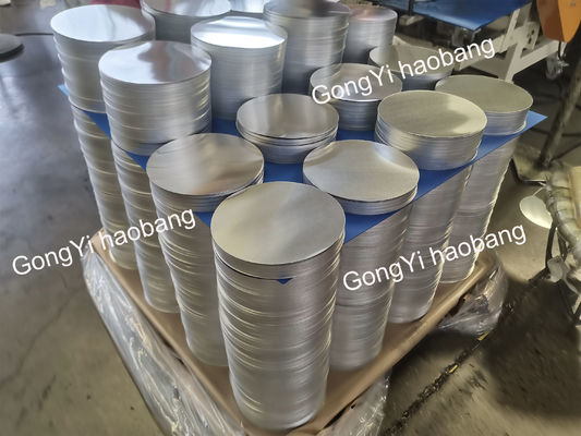 Yüksek Düzlük 1050/3003 Alaşımlı Alüminyum Disk Derin Çekme Çatlamaya Dayanıklı Özel Çaplı Endüstriyel Damgalama İçin