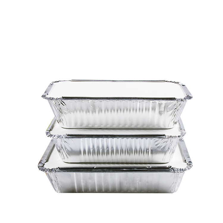 Üretici Özel Yemlik Kaliteli Alüminyum Folyo Yemek Kutusu Kapaklı 410ml 150*120*55mm