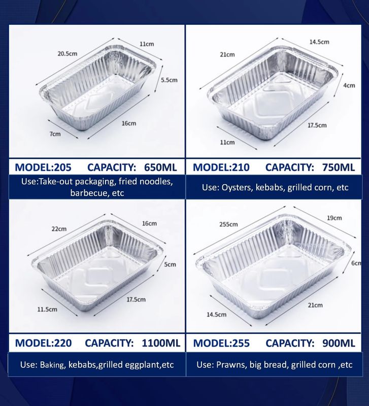 Gıda Sınıfı Özelleştirilebilir Bölmeli Alüminyum Folyo Yemek Kutusu (Catering Sektörü İçin)