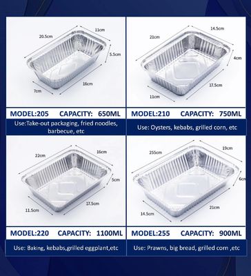 Gıda Sınıfı Yüksek Sıcaklığa Dayanıklı Özelleştirilebilir Alüminyum Folyo Yemek Kutusu (Catering Sektörü İçin)